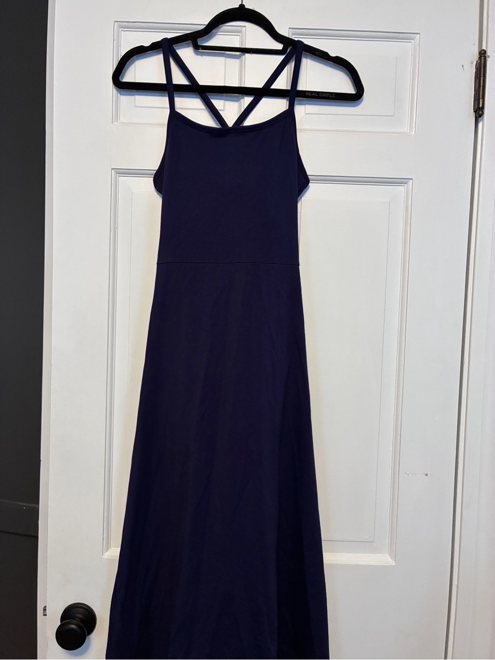 Pact midnight  Navy fit and flare Midi Dress NWT - Picture 3 of 4